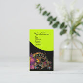 ドラゴファンタジードラゴンモノグラムブラックパープルイエロー 名刺 (スタンド正面)