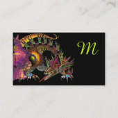 ドラゴファンタジードラゴンモノグラムブラックパープルイエロー 名刺 (裏面)