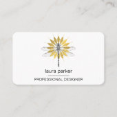 ドラゴミニマルンフライプロフェッショナルホワイト金ゴールドフローラ 名刺 (正面)