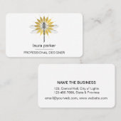 ドラゴミニマルンフライプロフェッショナルホワイト金ゴールドフローラ 名刺 (正面/裏面)