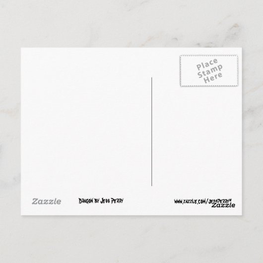 ドラゴンありがとうはがき ポストカード (裏面)