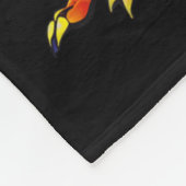 ドラゴンおもしろいルーム愛男性へ女想像GIF フリースブランケット (角)