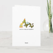 ドラゴンおもしろい誕生日 カード (裏面)