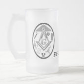 ドラゴンおよびイーグルス、抽象的なS&Cのフリーメーソン会員 フロストグラスビールジョッキ (左)