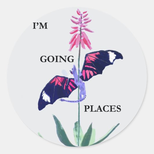 ドラゴンおよびサボテン ラウンドシール (正面)