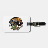 ドラゴンおよびトラの陰陽の記号 ラゲッジタグ (正面横)