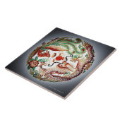 ドラゴンおよびフェニックスのステンシル タイル (側面)