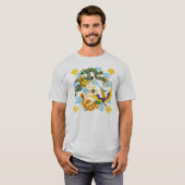 ドラゴンおよびフェニックスの中国人の芸術 Tシャツ (正面フル)