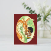 ドラゴンおよびプリンセスの郵便はがき ポストカード (スタンド正面)