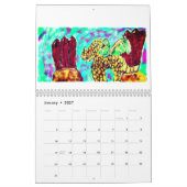 ドラゴンおよび宝石用原石 カレンダー (1月 2027)