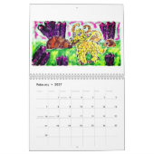 ドラゴンおよび宝石用原石 カレンダー (2月 2027)