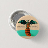 ドラゴンおよび木猫 缶バッジ (正面&裏面)