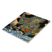 ドラゴンおよび波I タイル (側面)