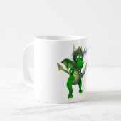 ドラゴンおよび煙 コーヒーマグカップ (正面左)