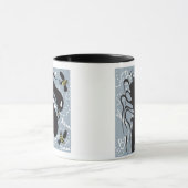 ドラゴンおよび蜂15oz。 黒いハンドルのマグ マグカップ (中央)