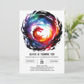 ドラゴンお洒落アドベンチャー誕生日 招待状 (スタンド正面)