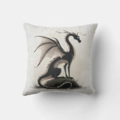 ドラゴンお洒落イラストレーション クッション (裏面)