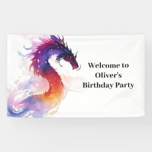 ドラゴンお洒落タレ誕生日バナー 横断幕