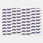 ドラゴンお洒落ハエとタンポポの手描き ラッピングペーパーシート (正面3)