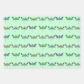 ドラゴンお洒落ハエとタンポポの手描き ラッピングペーパーシート (正面2)