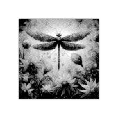 ドラゴンお洒落フライフローラ抽象芸術アートティール（緑がかった色）ピンク ラバースタンプ (インプリント)