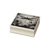 ドラゴンお洒落フライフローラ抽象芸術アートティール（緑がかった色）ピンク ラバースタンプ (スタンプ)