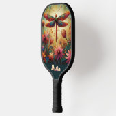 ドラゴンお洒落フライフローラ抽象芸術パーソナライズされた ピックルボールラケット (左)