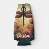 ドラゴンお洒落フライフローラ抽象芸術パーソナライズされた ボトルクーラー (裏面)