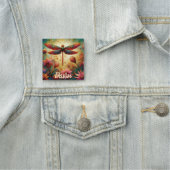 ドラゴンお洒落フライフローラ抽象芸術パーソナライズされた 名札 (インサイチュ)