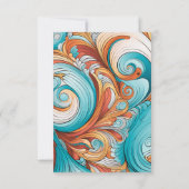 ドラゴンお洒落フライ |渦巻き | Steampunkパーティー 招待状 (裏面)