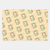 ドラゴンかわいいもち可愛いかわいい ラッピングペーパーシート (正面3)