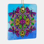 ドラゴンかわいらしフカラフルィー神秘的マンダラセラム セラミックオーナメント (右)