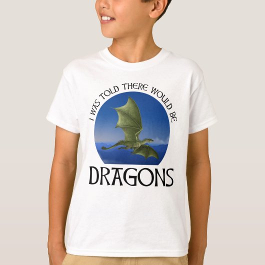 ドラゴンがいると聞いていた Tシャツ (正面)