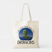 ドラゴンがいると聞かされていた トートバッグ (裏面)
