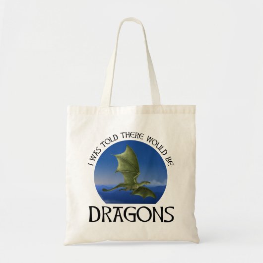 ドラゴンがいると聞かされていた トートバッグ (正面)