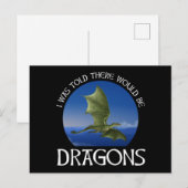 ドラゴンがいると聞かされていた ポストカード (正面/裏面)
