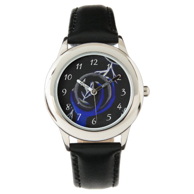 ドラゴンがクリスタルボールを保持して稲妻ストライキ 腕時計 (正面)