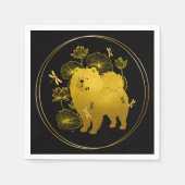 ドラゴンがチャウを飛ばしたとき スタンダードカクテルナプキン (正面)