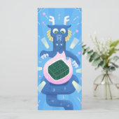 ドラゴンがバンチュンを調理 - かわいいファンキー風 招待状 (スタンド正面)