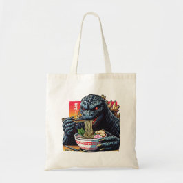ドラゴンがラーメンを食べる トートバッグ