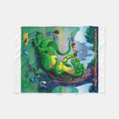 ドラゴンが勝つこともある フリースブランケット (正面(横))