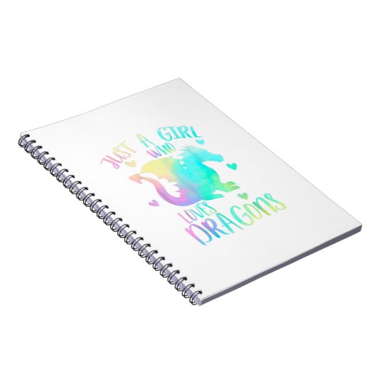 ドラゴンが大好きな女の子かわいいドラゴンをテーマにしたN ノートブック (右側)