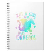 ドラゴンが大好きな女の子かわいいドラゴンをテーマにしたN ノートブック (正面)