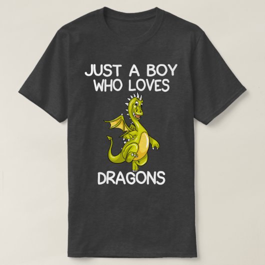 ドラゴンが大好きな少年 Tシャツ (デザイン正面)