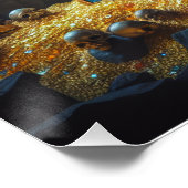 ドラゴンが宝物を守るファンタジーのポスターアート ポスター (コーナー)