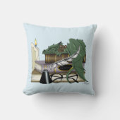 ドラゴンが本の上で眠る クッション (正面)