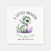 ドラゴンが産まれてくるよ！ベイビーシャワー スタンダードカクテルナプキン (正面)