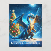ドラゴンことわざメリークリスマス シーズンポストカード (正面)