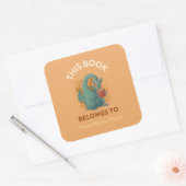 ドラゴンこれは蔵書票 スクエアシール (封筒)