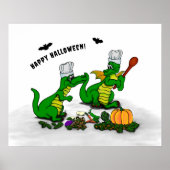 ドラゴンたち - ハッピーハロウィン！今日は料理するよ ポスター (正面)